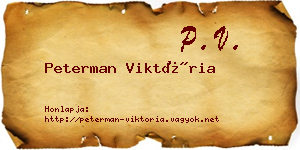 Peterman Viktória névjegykártya